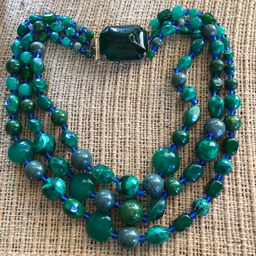 Hattie Carnegie Bakelite,glass,lucite necklace